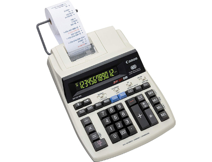 Calculadora Canon MP120-MG con impresora bicolor